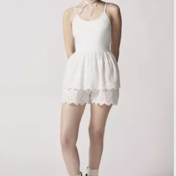 Lace Eyelet Tiered Romper / Dress - Picture 3 of 4